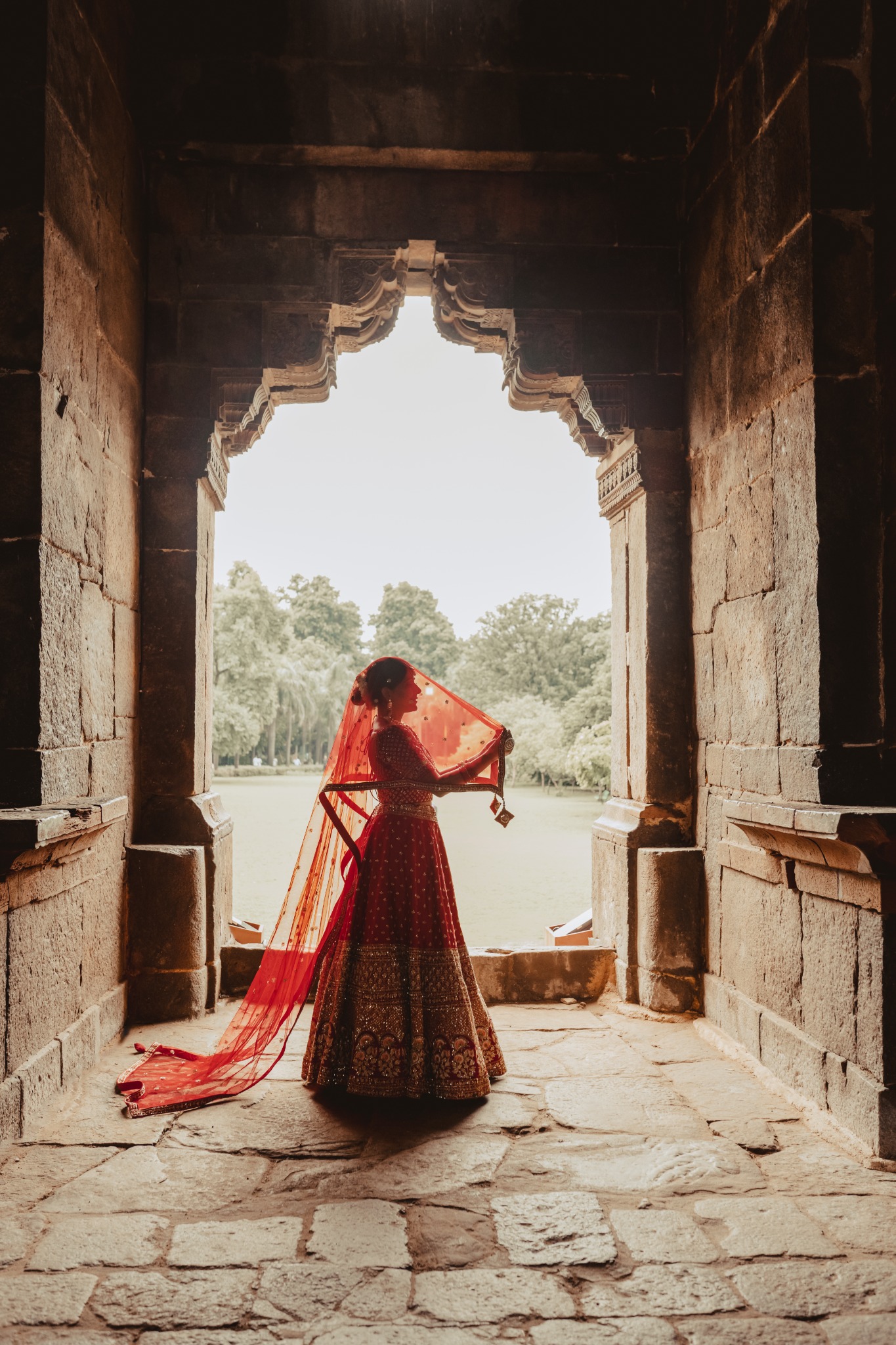 Cinematic Indian wedding portrait