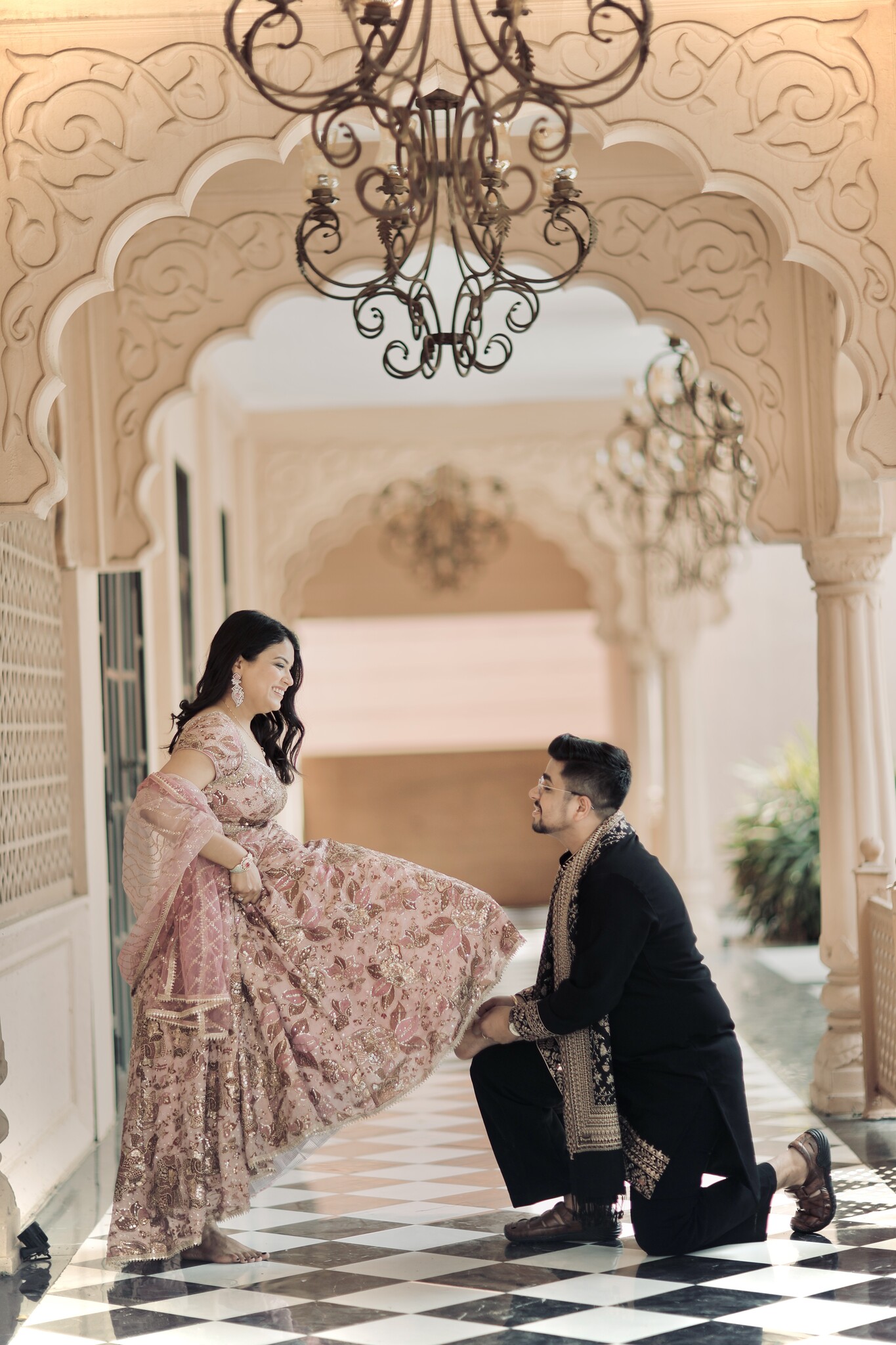 Cinematic Indian wedding portrait